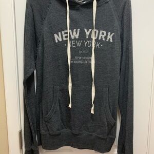 Gray New York Graphic Hoodie